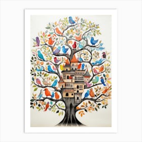 Birds In A Tree Art Print