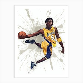 Kobe Bryant La Lakers 1 Art Print