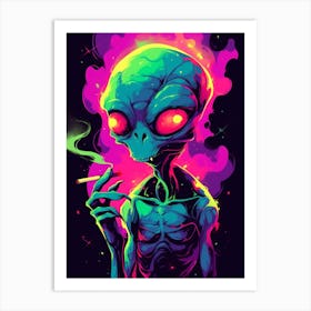 Psichedelic Alien Art Print