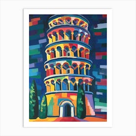 Tower Of Pisa Henri Matisse Style 2 Art Print