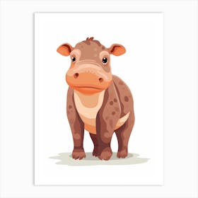 Baby Animal Illustration  Hippo 2 Art Print