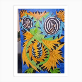 Abstract Owl Art Print