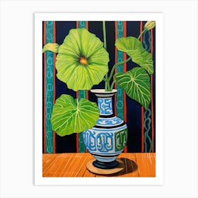 Flowers In A Vase Still Life Painting Moonflower 2 Art Print