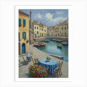 Calm Waters, Quiet Harbor Tuscany Art Print