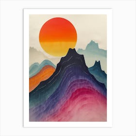 'Sunrise Over Mountains' Art Print