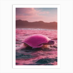 Pink Sea Animal 1 Art Print