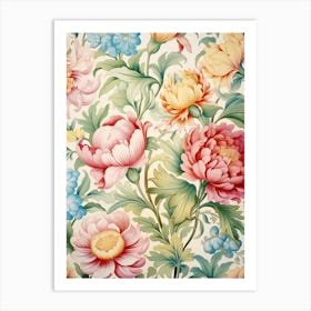 Floral Wallpaper 351 Art Print