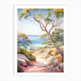 Watercolor Painting Of Cape Le Grand National Park, Australia 3 Art Print