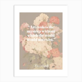 Art Quote By Rene Magritte Art Print