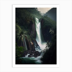 Dudhsagar Falls, India Realistic Photograph Art Print