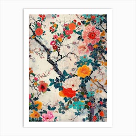 Hokusai  Great Japan Flowers Japanese 12 Art Print