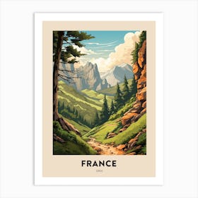 Gr10 France 1 Vintage Hiking Travel Poster Art Print