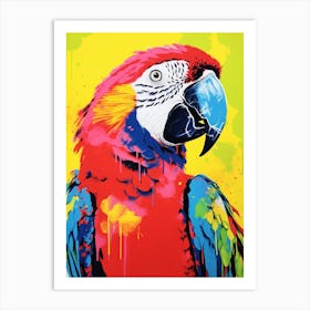 Andy Warhol Style Bird Macaw 2 Art Print