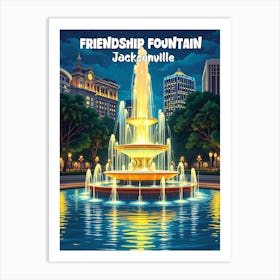 Friendship Fountain Art Print