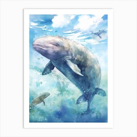 Whale In Ocean 4 Art Print