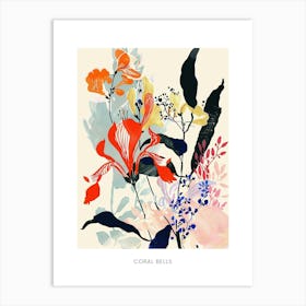 Colourful Flower Illustration Poster Coral Bells 4 Art Print