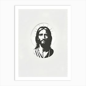 Jesus Face 2 Art Print