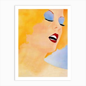 Blonde Girl, Pinup Movie Poster Art Print