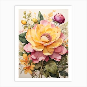 Peony Painting Art Print