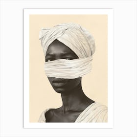 Woman With Her Face Covered Art Print