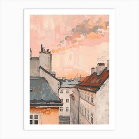 Vienna Rooftops Morning Skyline 2 Art Print