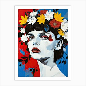 Flower Girl, Pop Art Art Print