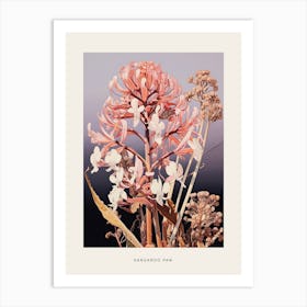 Flower Illustration Kangaroo Paw Flower 2 Poster Art Print