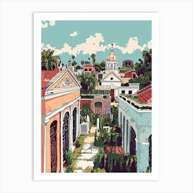 St Louis Cemetery No 1 Storybook Illustration 4 Art Print