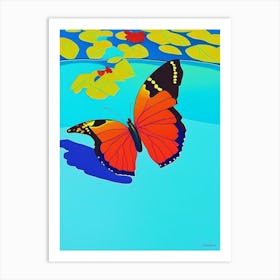 Comma Butterfly Pop Art David Hockney Inspired 2 Art Print
