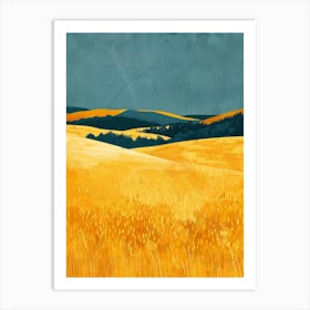 Yellow Wheat Field Art Print