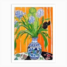 Flowers In A Vase Still Life Painting Bluebell 2 Art Print