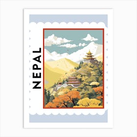 Nepal 1 Travel Stamp Poster Art Print