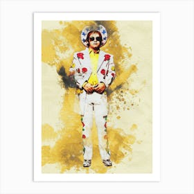 Smudge Of Portrait Elton John Rocket Man Art Print