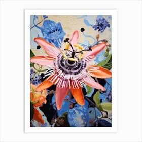 Surreal Florals Passionflower 1 Flower Painting Art Print