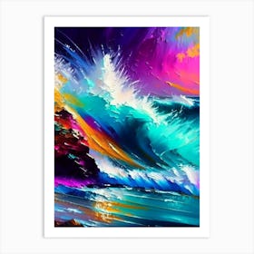 Crashing Waves Landscapes Waterscape Bright Abstract 1 Art Print
