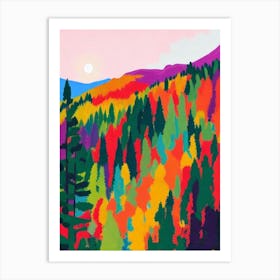 Jasper National Park Canada Abstract Colourful Art Print