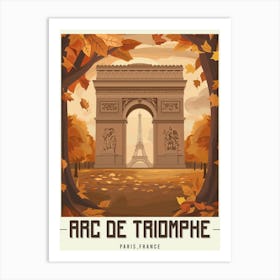 Paris Arc de Triomphe Vintage Art Print