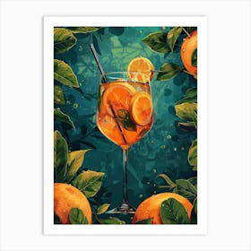 Cocktail With Oranges 8 Art Print