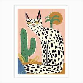 Cactus Cat Art Print