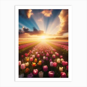 floral landscape Art Print