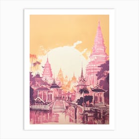 Bangkok In Risograph Style 2 Art Print