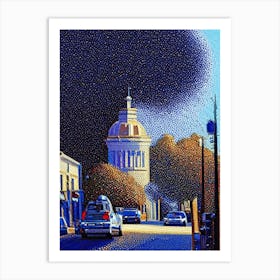 Hayward, City Us  Pointillism Art Print