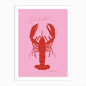 Lobster, Pink Art Print