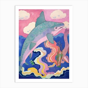 Maximalist Animal Painting Shark Art Print