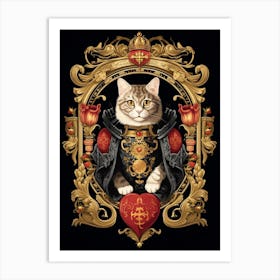 Royal Cat On Throne 4 Art Print