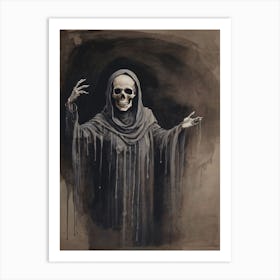 Dance With Death Skeleton Painting (16) Art Print