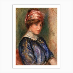 Young Woman In Blue Bust, Pierre Auguste Renoir Art Print