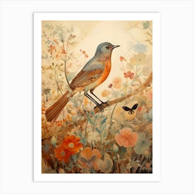 Hermit Thrush 2 Detailed Bird Painting Art Print