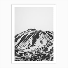 Black And White Mountain 3 Art Print