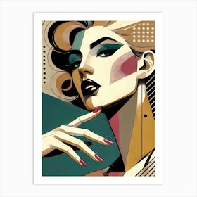 Stylized Woman Portrait Art Print